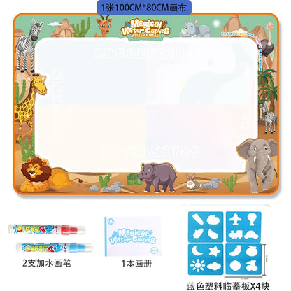 Oversized Magical Water Canvas Pens Montessori Toys Learning Blanket Writing Children Drawing Repeated Graffiti Painting Kid Toy